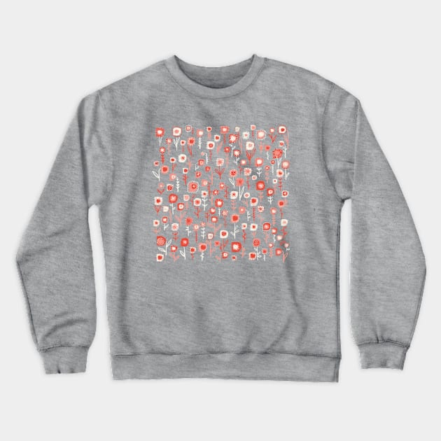 Ditsy Flowers Crewneck Sweatshirt by NicSquirrell